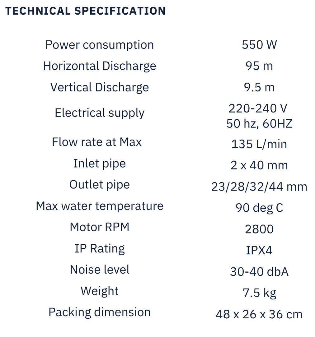 Trooperlift Easy V technical specifications for efficient performance.