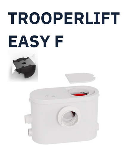 Trooperlift Easy F product image with white lift station and accessory.