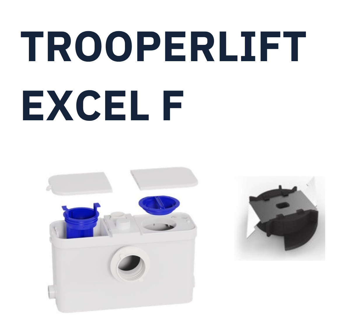 Trooperlift Excel F product image with components and accessories.