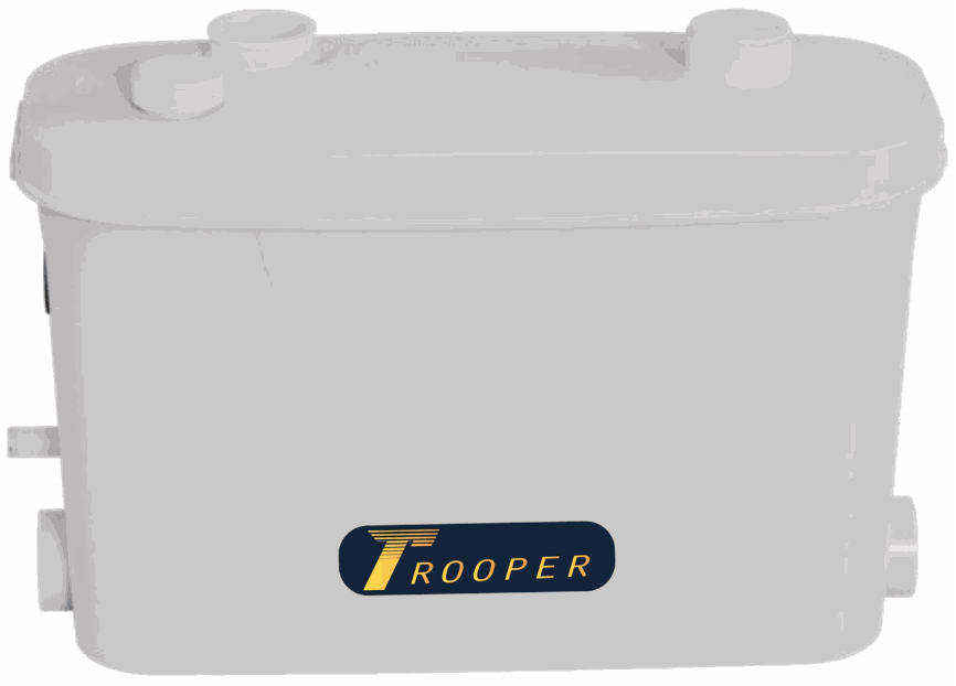 Trooperlift Slim V macerator pump for efficient waste management.